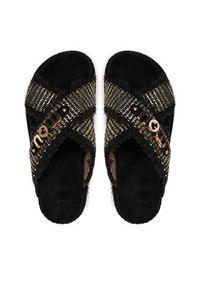 Mou Klapki Criss-cross MU.SW451009K Czarny. Kolor: czarny. Materiał: syntetyk #4