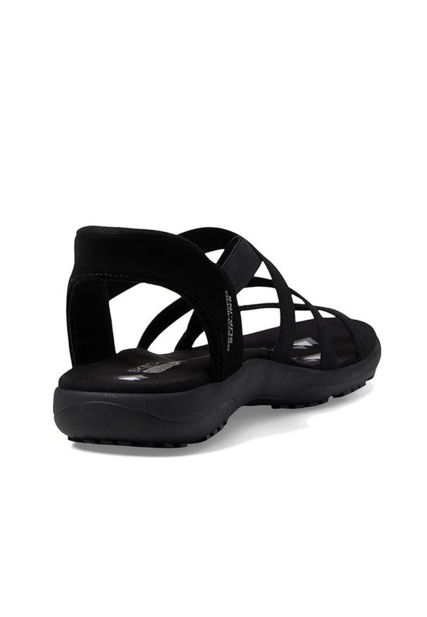skechers - Sandały Skechers Model Reggae Slim Kolor Czarny. Okazja: na plażę. Kolor: czarny. Materiał: tkanina. Styl: sportowy