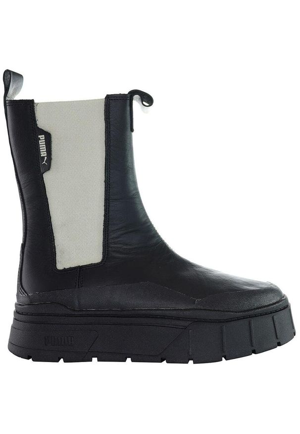 Buty damskie botki sportowe Puma MAYZE STACK CHELSEA. Kolor: czarny, beżowy, wielokolorowy. Styl: sportowy