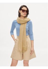 Weekend Max Mara Szal Sion2 2415541105 Beżowy. Kolor: beżowy. Materiał: materiał, len