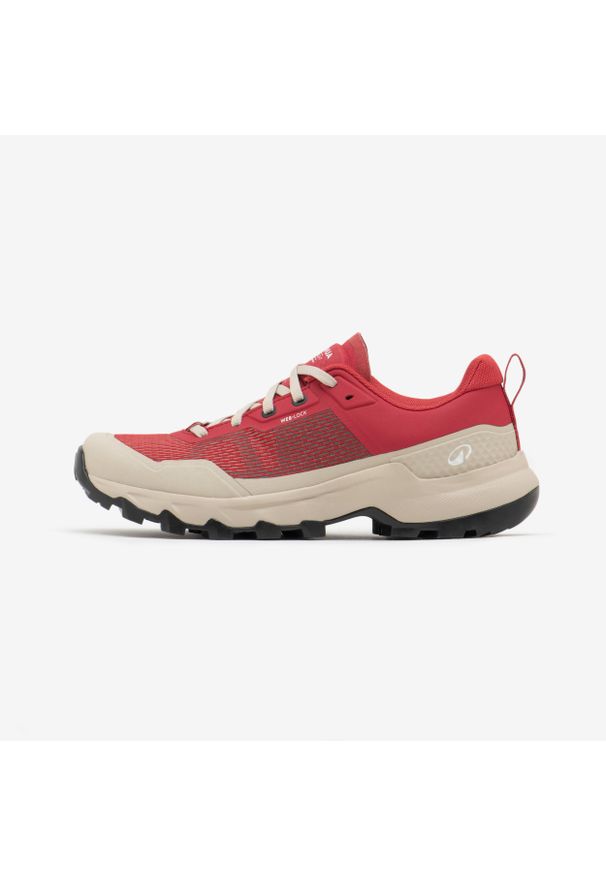quechua - Buty turystyczne damskie MH500 Light. Kolor: czerwony, wielokolorowy, różowy. Materiał: materiał, kauczuk