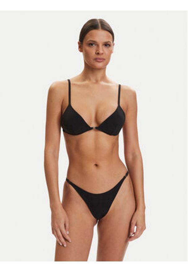Calvin Klein Swimwear Dół od bikini LV00Q61124 Czarny. Kolor: czarny. Materiał: syntetyk