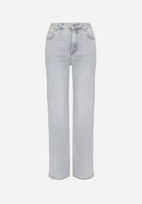 Born2be - Jasnoniebieskie Casualowe Jeansy o Szerokim Kroju z Wysokim Stanem Sesariela. Okazja: na co dzień. Stan: podwyższony. Kolor: niebieski. Długość: długie. Styl: casual #6