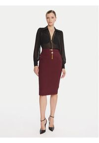 Elisabetta Franchi Bluzka CA-133-57E2-V400 Czarny Regular Fit. Kolor: czarny. Materiał: syntetyk #4