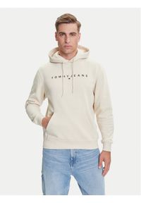 Tommy Jeans Bluza DM0DM20746 Beżowy Regular Fit. Kolor: beżowy. Materiał: bawełna