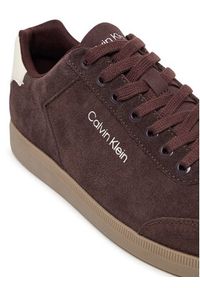 Calvin Klein Sneakersy Low Cupsole Laceup Su HM0HM01946 Bordowy. Kolor: czerwony. Materiał: zamsz, skóra