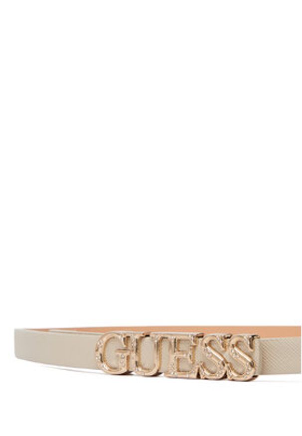 Guess Pasek Damski BW9338 P6215 Beżowy jasny. Kolor: beżowy. Materiał: skóra