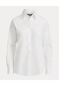 Lauren Ralph Lauren - LAUREN BY RALPH LAUREN - Biała koszula Strait Fit. Kolor: biały. Materiał: bawełna, tkanina. Długość rękawa: długi rękaw. Długość: długie. Wzór: haft. Styl: klasyczny #2