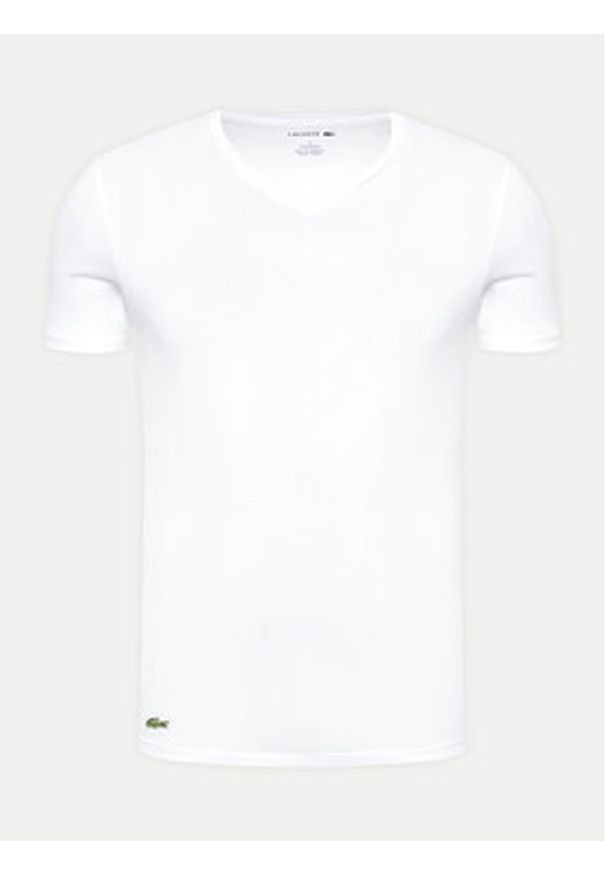 Lacoste Komplet 3 t-shirtów TH3374 Biały Slim Fit. Kolor: biały. Materiał: bawełna