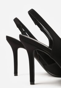 Born2be - Czarne Sandały na Szpilce z Odkrytą Piętą Rhedeia. Okazja: na co dzień. Kolor: czarny. Materiał: jeans. Obcas: na szpilce. Styl: casual, elegancki #8