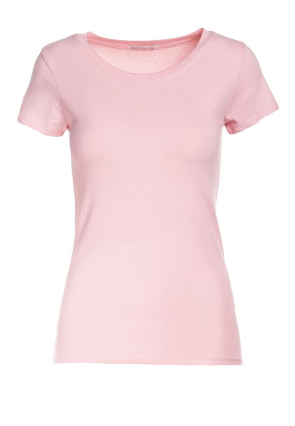 Born2be - Jasnoróżowy T-shirt Gathanthei. Okazja: na co dzień, do domu. Kolor: różowy. Materiał: dzianina, bawełna, jeans, dresówka. Długość rękawa: krótki rękaw. Długość: krótkie. Wzór: gładki. Styl: casual, klasyczny, sportowy