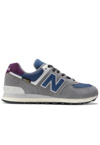 Buty New Balance U574KGN - szare. Okazja: na co dzień. Kolor: szary. Materiał: guma, syntetyk, materiał, tkanina. Szerokość cholewki: normalna. Model: New Balance 574