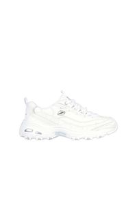 skechers - Buty na co dzień damskie SKECHERS D'LITES skóra. Okazja: na co dzień. Kolor: biały. Materiał: skóra