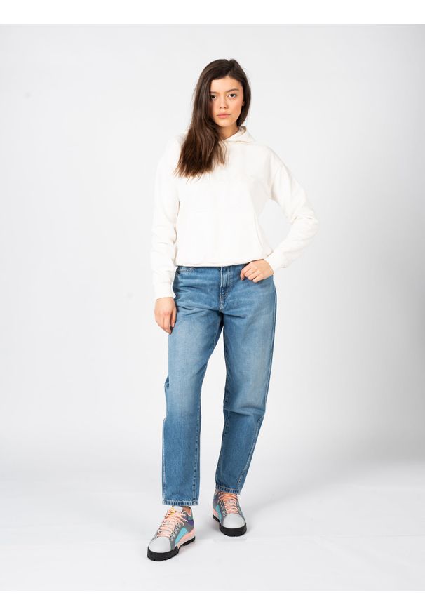 Fila Bluza "Bischkek" | FAW0405 | Kobieta | Biały. Okazja: na co dzień. Typ kołnierza: kaptur. Kolor: biały. Materiał: bawełna. Styl: casual