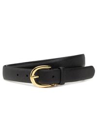 Lauren Ralph Lauren Pasek Damski Charm Classc 412802952004 Czarny. Kolor: czarny. Materiał: skóra