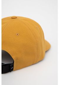 RVCA czapka kolor żółty gładka. Kolor: żółty. Wzór: gładki