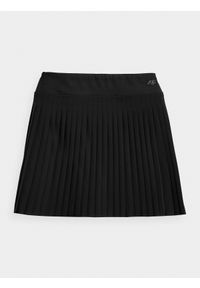 4f - Spódniczka plisowana dziewczęca. Okazja: na co dzień. Kolor: czarny. Materiał: materiał. Typ sukienki: proste. Styl: casual #2