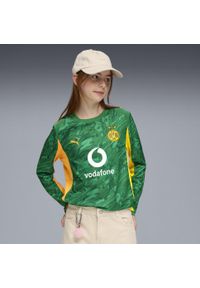 Puma - Młodzieżowa koszulka bramkarska z długim rękawem Borussia Dortmund 25/26 PUMA. Kolor: zielony, pomarańczowy, wielokolorowy, żółty. Materiał: tkanina. Długość rękawa: długi rękaw. Długość: długie. Sport: piłka nożna
