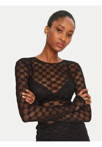 BARDOT Bluzka Adoni 59741TB Czarny Slim Fit. Kolor: czarny. Materiał: bawełna, syntetyk #4