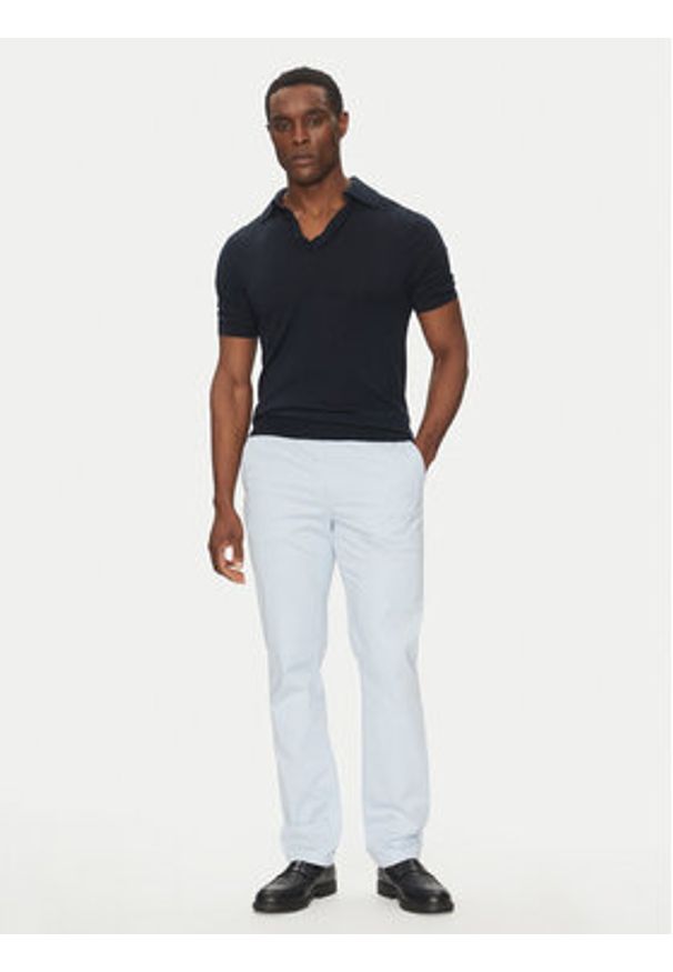 TOMMY HILFIGER - Tommy Hilfiger Chinosy Deton MW0MW37873 Błękitny Slim Fit. Kolor: niebieski. Materiał: bawełna