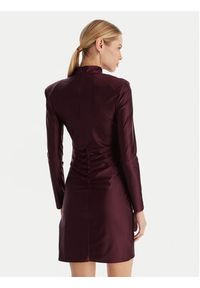 ACCESS FASHION Sukienka koktajlowa 54-3037-170 Bordowy Slim Fit. Kolor: czerwony. Materiał: syntetyk. Styl: wizytowy #3