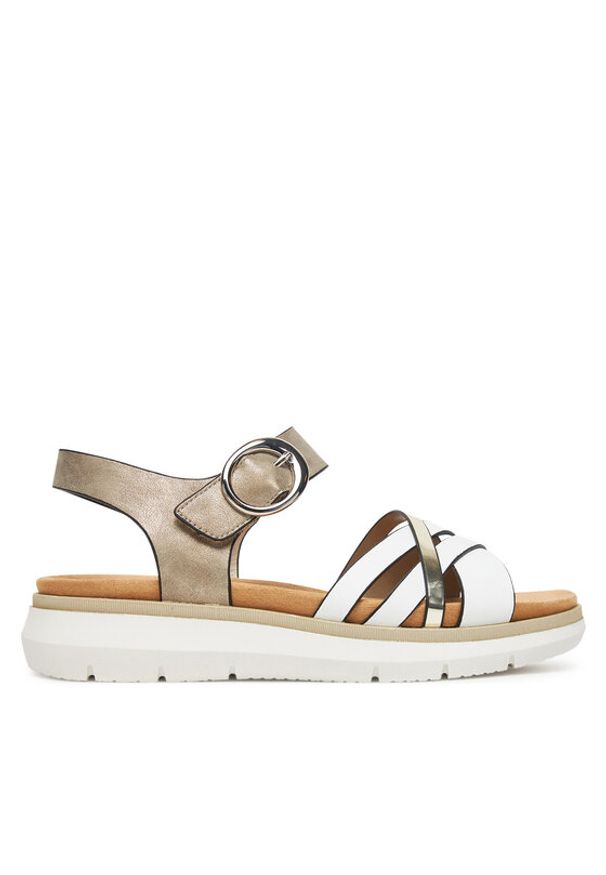 Remonte Sandały D2K55-90 Biały. Kolor: biały. Materiał: syntetyk, materiał