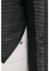 Marciano Guess kurtka skórzana damska kolor czarny przejściowa. Kolor: czarny. Materiał: skóra. Styl: klasyczny #4