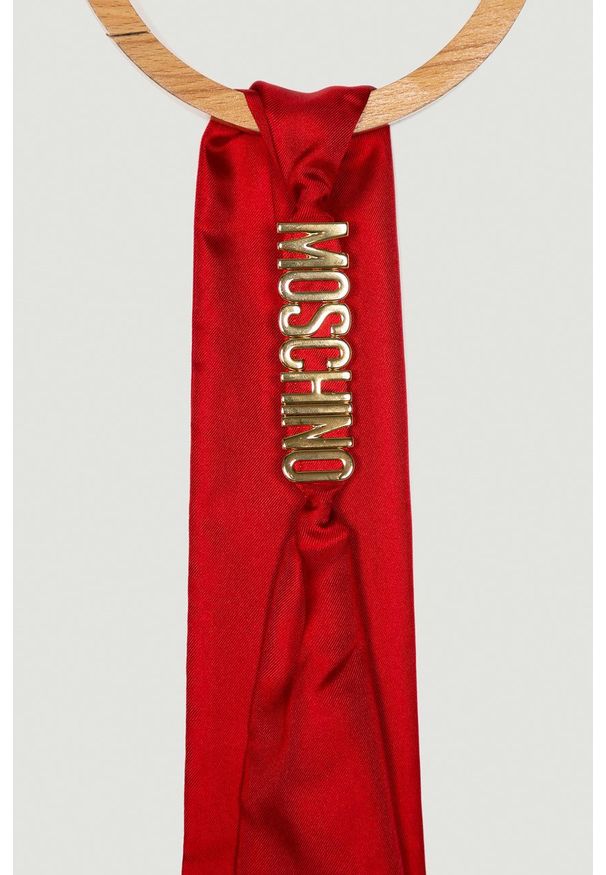 MOSCHINO - Moschino - Apaszka. Kolor: czerwony. Materiał: tkanina