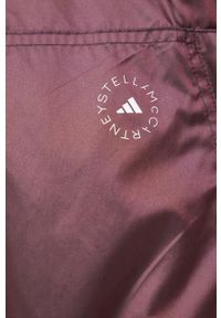Adidas by Stella McCartney - adidas by Stella McCartney Kurtka GU1608 damska kolor bordowy przejściowa oversize. Kolor: czerwony. Materiał: materiał. Długość rękawa: raglanowy rękaw #7
