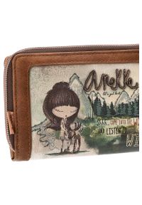 Brązowy Elegancki Portfel Damski Anekke. Kolor: brązowy. Materiał: skóra ekologiczna #4