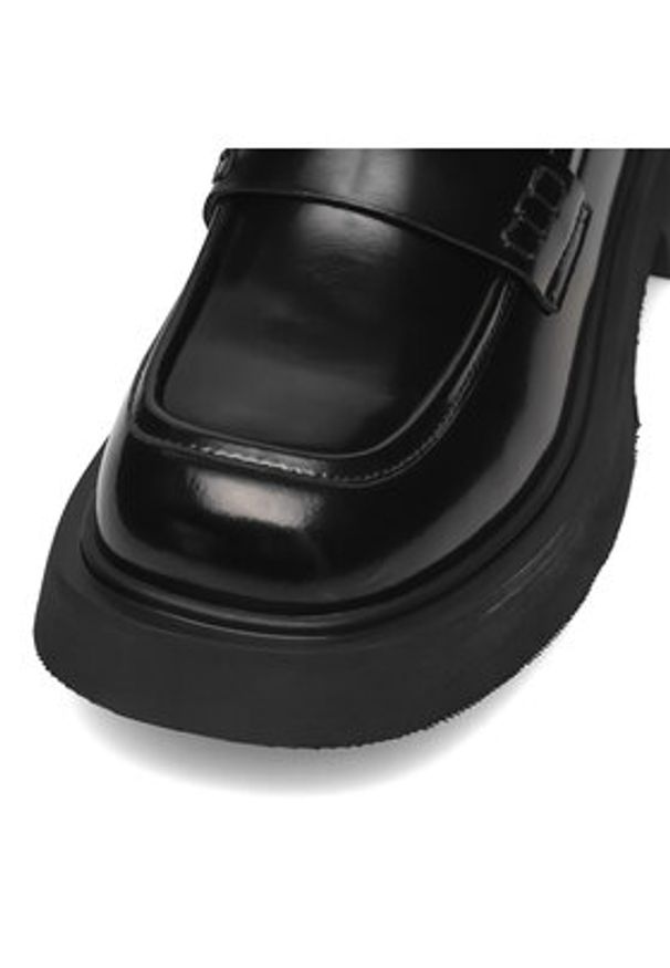 Badura Loafersy WFA2588-1Z Czarny. Kolor: czarny. Materiał: lakier, skóra