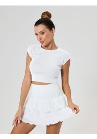 Sinsay - Bawełniana koszulka basic - biały. Kolor: biały. Materiał: bawełna