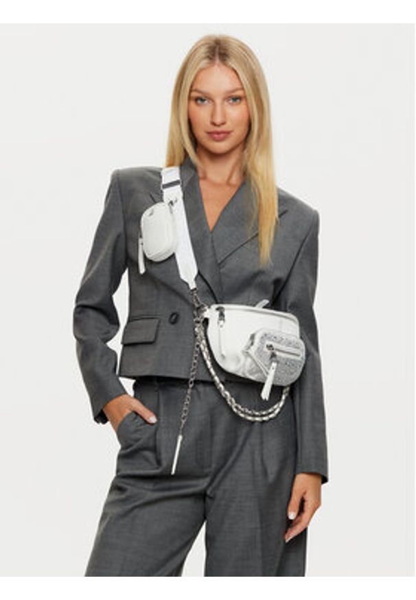 Steve Madden Saszetka nerka Bmaxima SM13000640-WHT Biały. Kolor: biały. Materiał: skóra