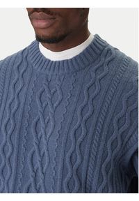 BOSS Sweter Kableto 50548689 Granatowy Regular Fit. Kolor: niebieski. Materiał: wełna #5