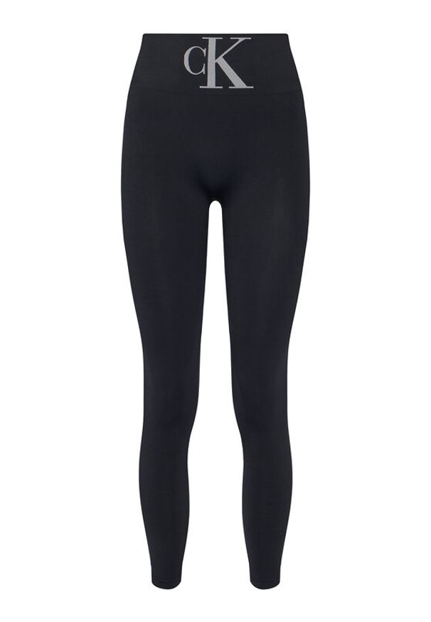 Calvin Klein Legginsy 701233380 Czarny Slim Fit. Kolor: czarny. Materiał: syntetyk