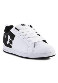 DC Shoes - Buty do chodzenia męskie DC Court Graffik Skate. Zapięcie: sznurówki. Kolor: biały. Materiał: skóra, syntetyk, materiał, tkanina. Szerokość cholewki: normalna. Sport: turystyka piesza, skateboard