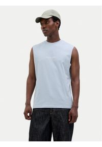Jack & Jones - Jack&Jones Tank top Vesterbro 12250430 Błękitny Oversize. Kolor: niebieski. Materiał: bawełna