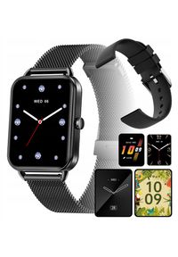 NoName - Smartwatch zegarek damski DA02 czarny AMOLED. Rodzaj zegarka: smartwatch. Kolor: czarny