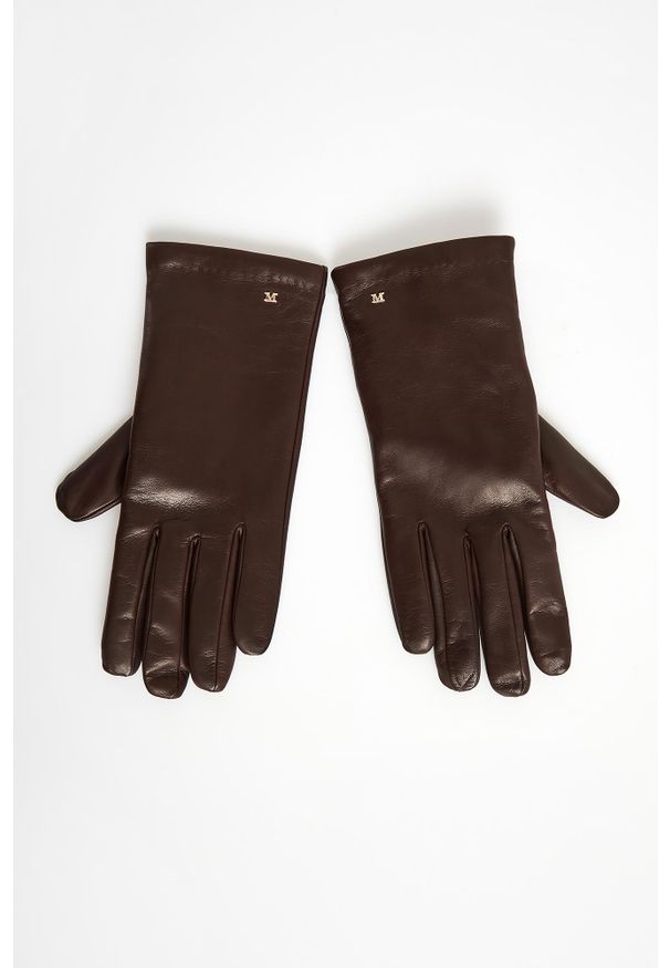Max Mara Accessori - Rękawiczki damskie skórzane Spalato MAX MARA ACCESSORI. Materiał: skóra