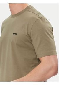 BOSS - Boss T-Shirt 50506373 Khaki Regular Fit. Kolor: brązowy. Materiał: bawełna #5