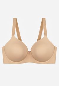 Renee - Beżowy Klasyczny Biustonosz o Gładkiej Fakturze Adriaros. Kolor: beżowy. Wzór: gładki #5