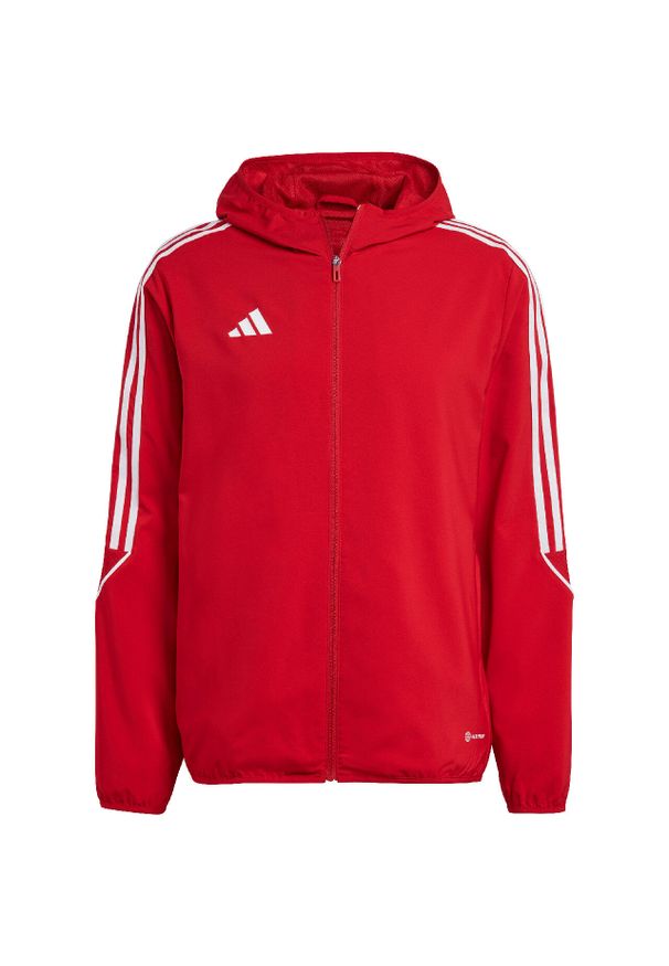 Adidas - Kurtka piłkarska męska adidas Tiro 23 League Windbreaker. Kolor: czerwony. Sport: piłka nożna