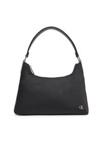 Calvin Klein Jeans Torebka Satin Nylon Small Shoulder Bag LV04K3219G Czarny. Kolor: czarny