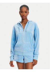 Juicy Couture Bluza Halan JCWAS24342 Niebieski Oversize. Kolor: niebieski. Materiał: syntetyk