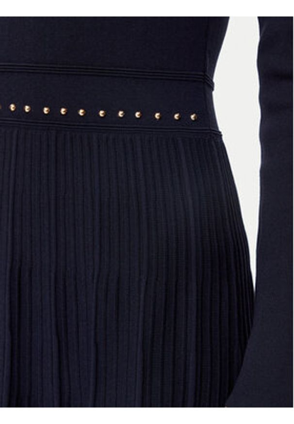 Morgan Sukienka dzianinowa 251-RMCLO Granatowy Slim Fit. Kolor: niebieski. Materiał: syntetyk