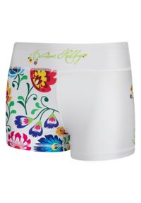 Spdenki sportowe damskie do jogi fitnessu EXTREME HOBBY FOLK 2. Kolor: biały. Materiał: poliester, elastan. Długość: krótkie. Sport: fitness, joga i pilates #1