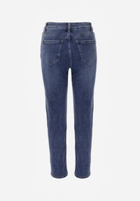 Renee - Niebieskie Jeansy z Dodatkiem Bawełny Typu Mom Fit Mastorea. Okazja: na co dzień. Stan: podwyższony. Kolor: niebieski. Sezon: wiosna. Styl: casual, street, klasyczny #4