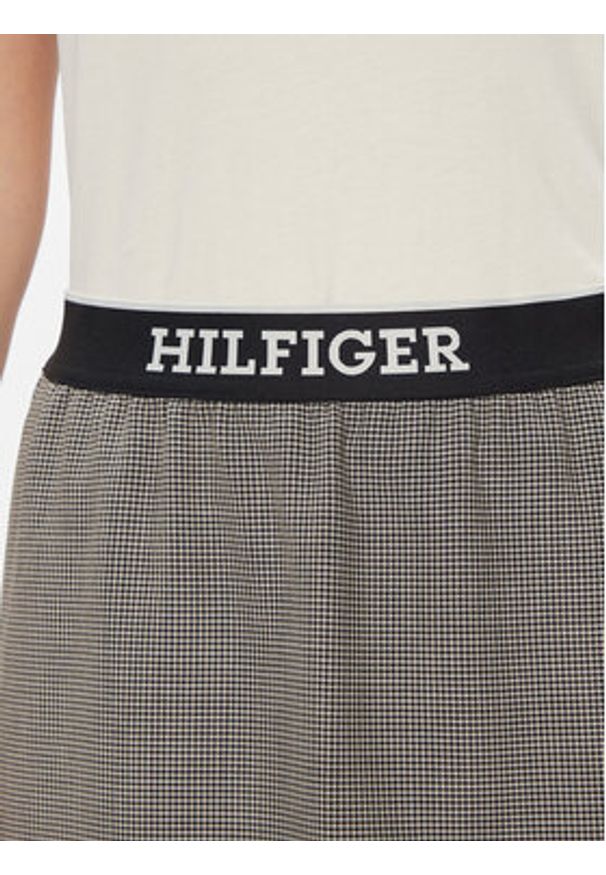 TOMMY HILFIGER - Tommy Hilfiger Spódnica mini WW0WW40515 Szary Regular Fit. Kolor: szary. Materiał: wiskoza, syntetyk