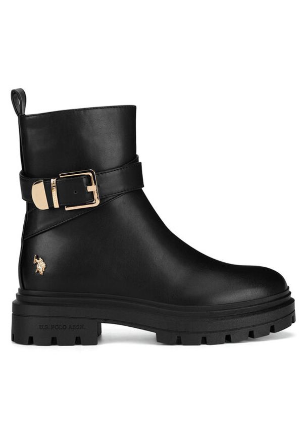 U.S. Polo Assn. Botki ALICJA004W/DY1 Czarny. Kolor: czarny. Materiał: materiał