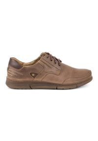 Polbut Buty męskie casual J55 brązowe. Okazja: na co dzień. Kolor: brązowy. Materiał: jeans, skóra. Sezon: jesień, wiosna. Styl: casual #3